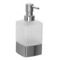 Soap Dispenser, Frosted Glass With Chrome Base